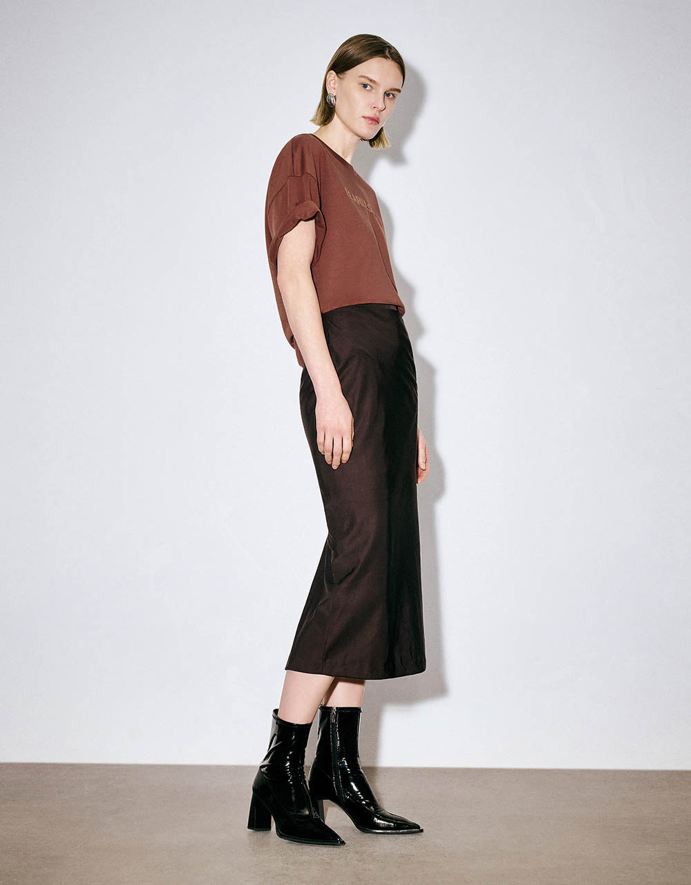 Letter Printed Crew Neck T-Shirt