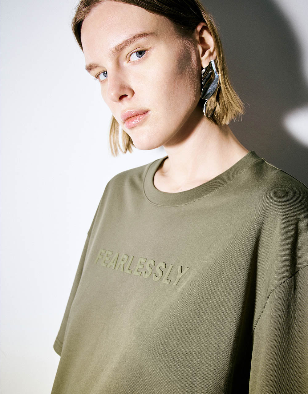 Letter Printed Crew Neck T-Shirt