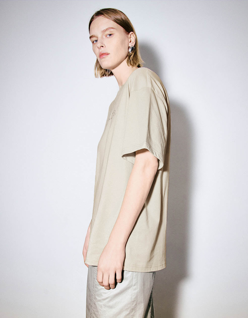 Letter Printed Crew Neck T-Shirt