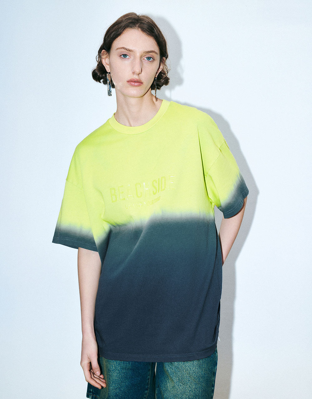 Gradient Crew Neck Loose T-Shirt