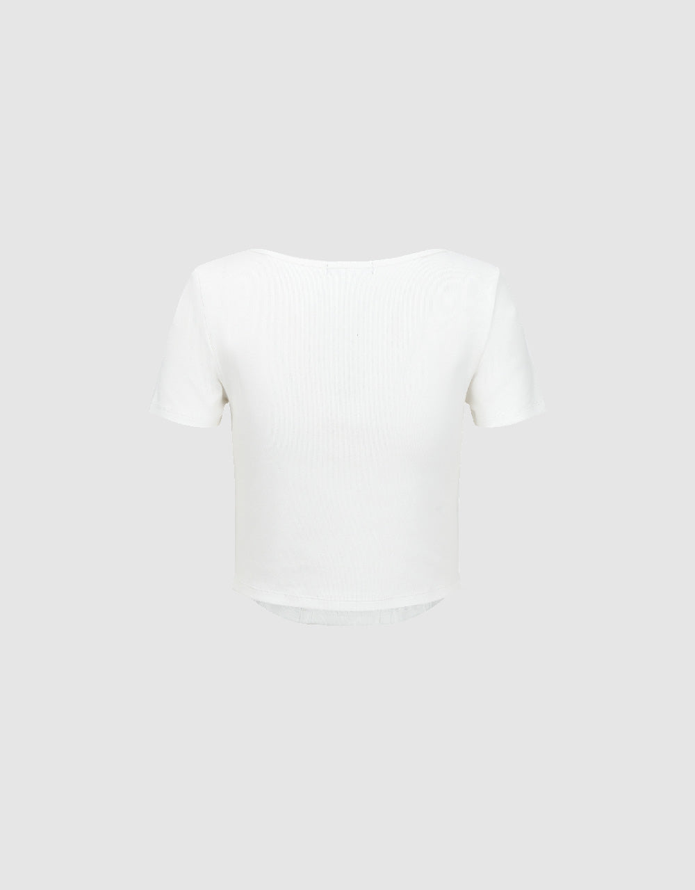 Square-cut Collar Skinny T-Shirt