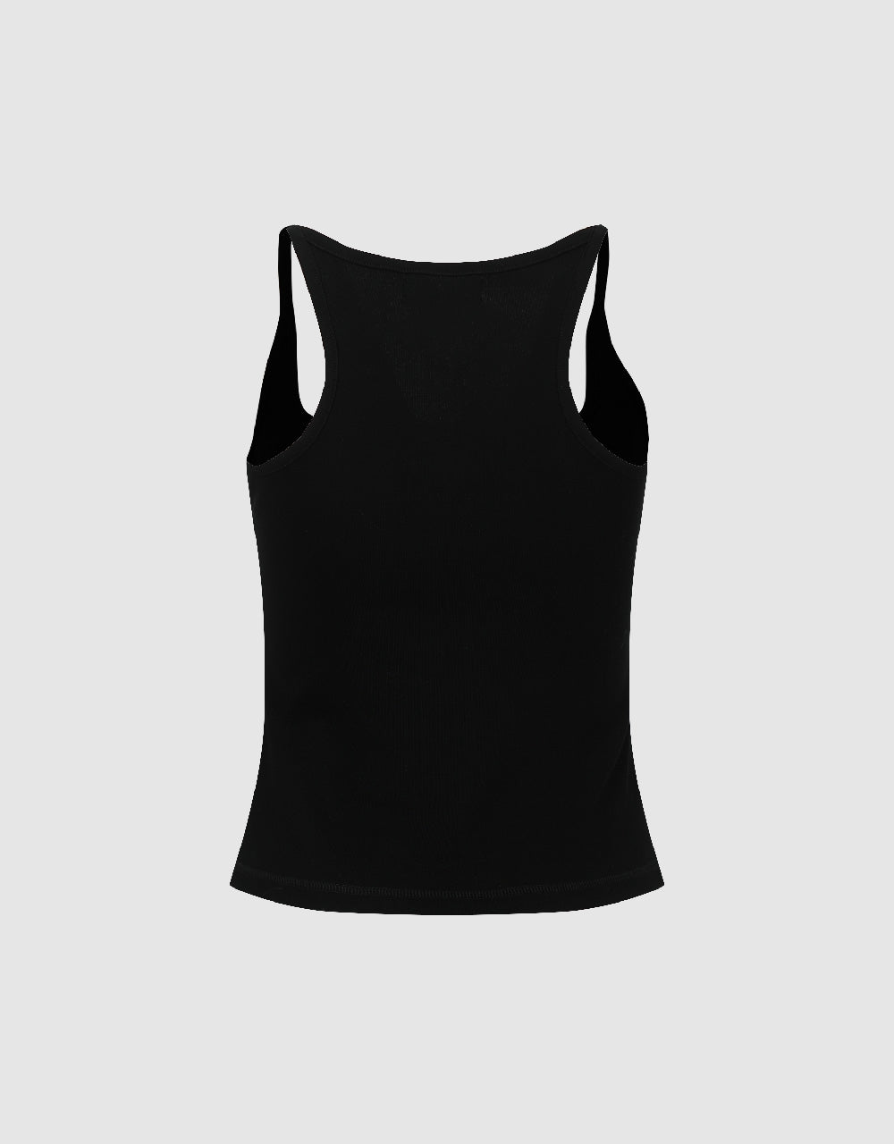 Square-cut Collar Straight Tank Top