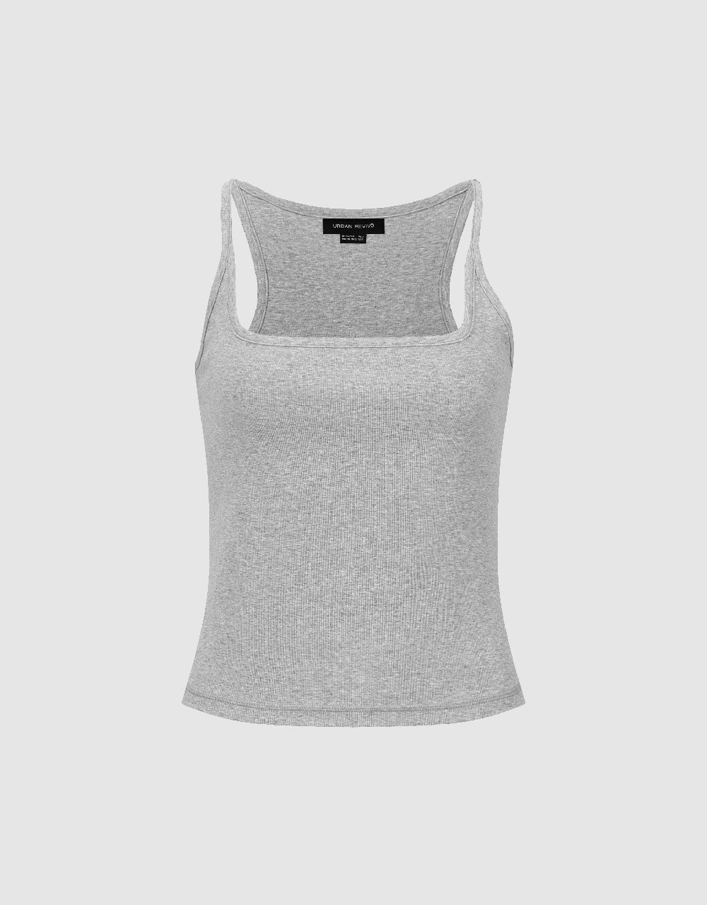 Square-cut Collar Straight Tank Top