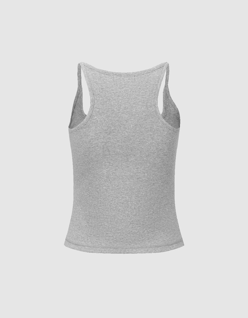 Square-cut Collar Straight Tank Top