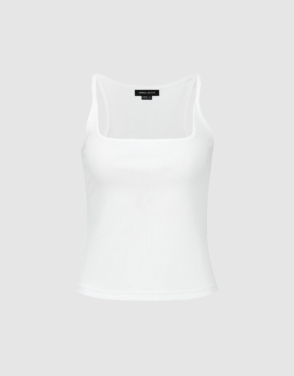 Square-cut Collar Straight Tank Top