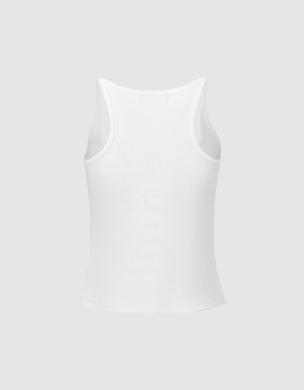 Square-cut Collar Straight Tank Top