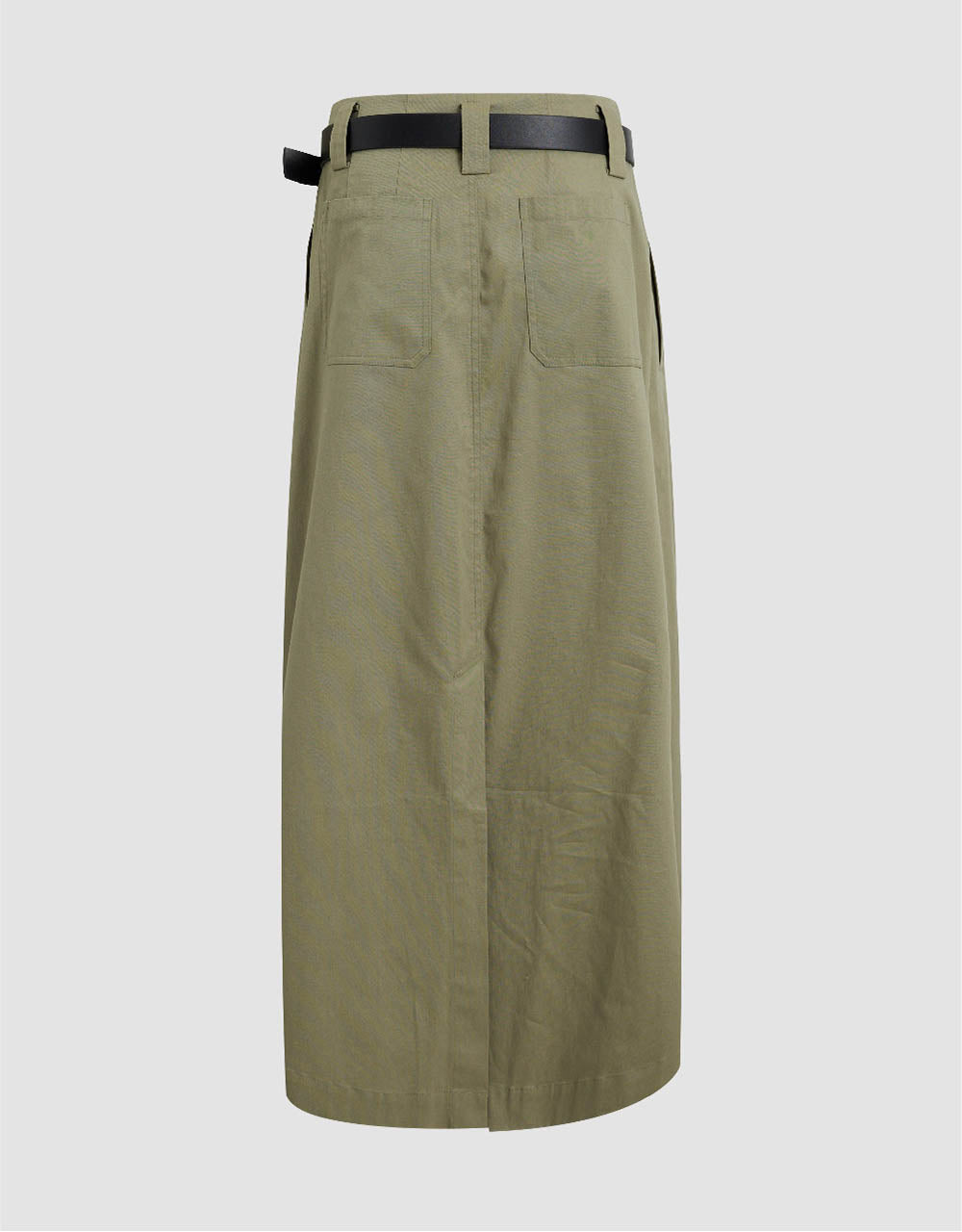 Straight Skirt With Belt