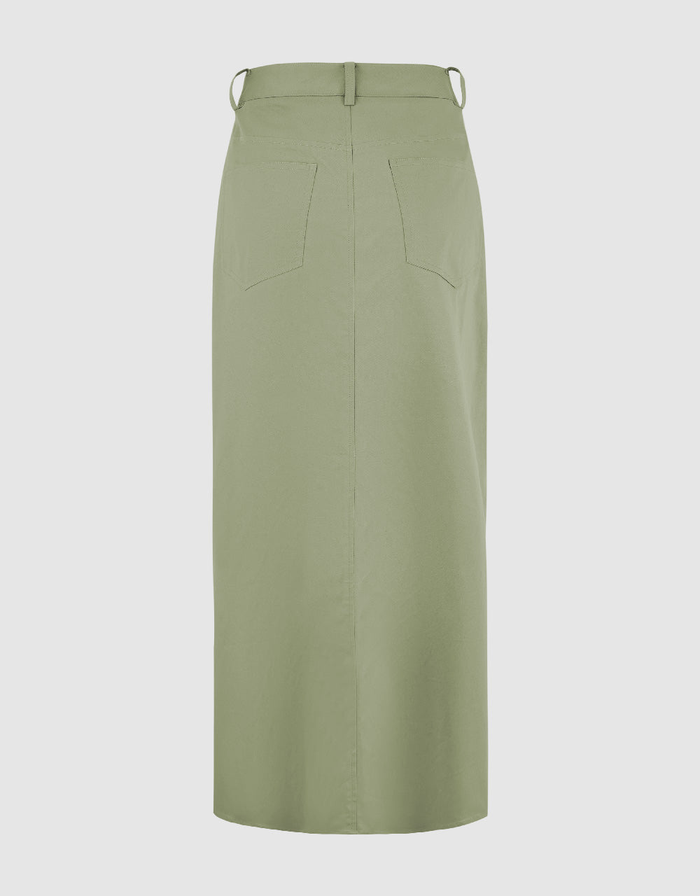 Split Hem Midi Straight Skirt