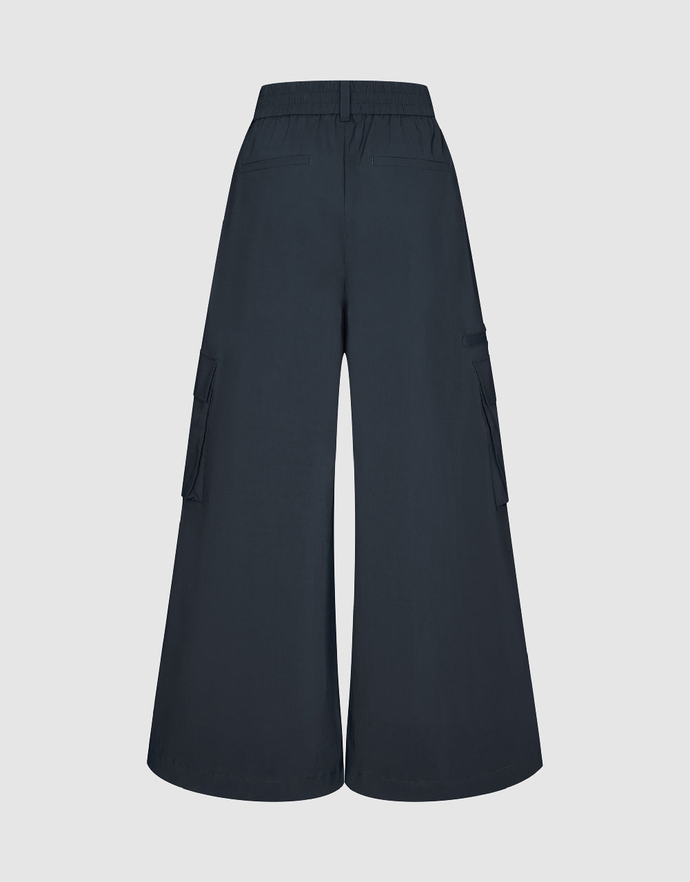 Elastic Waist Wide-Leg Pants