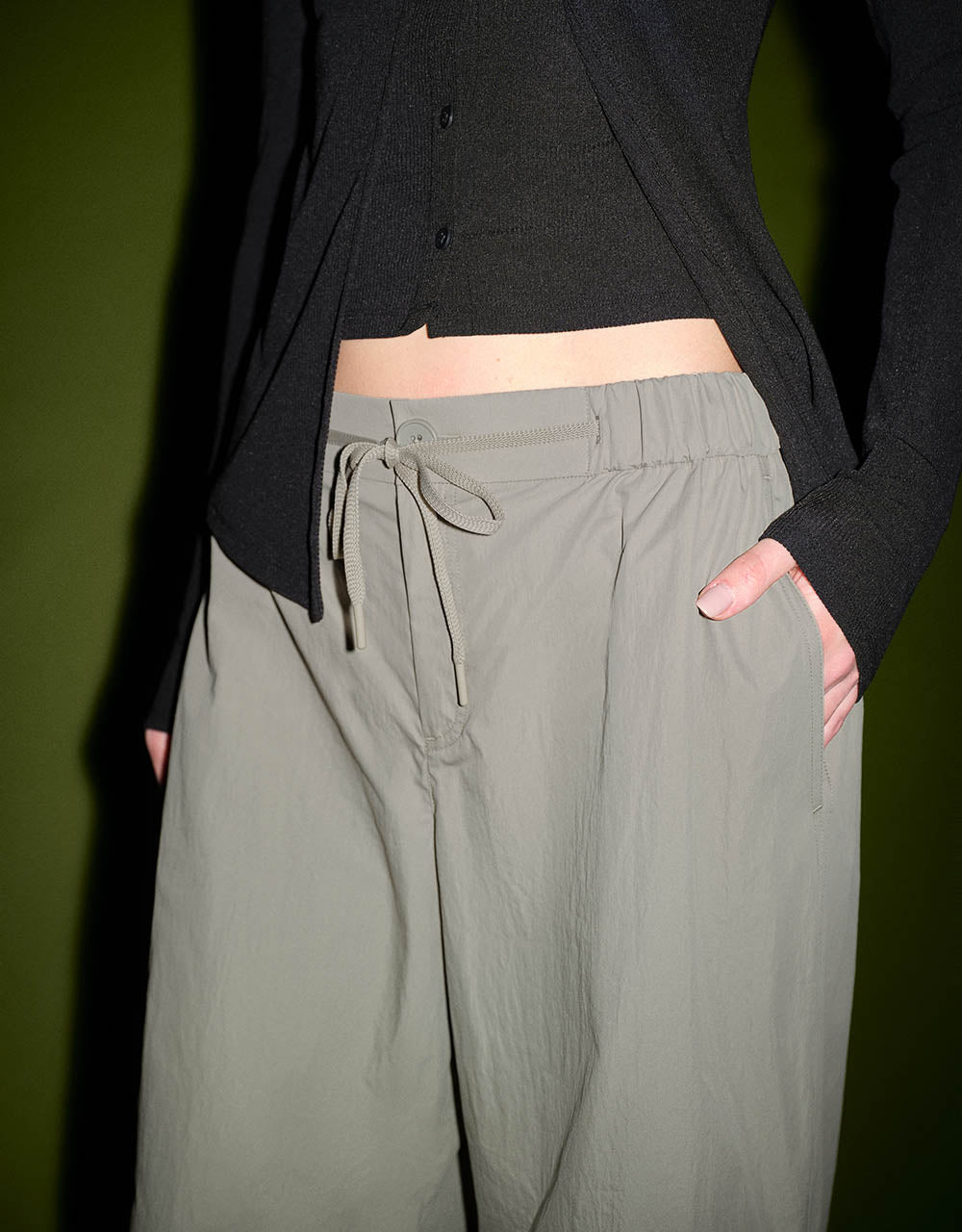 Elastic Waist Knitted Wide-Leg Pants