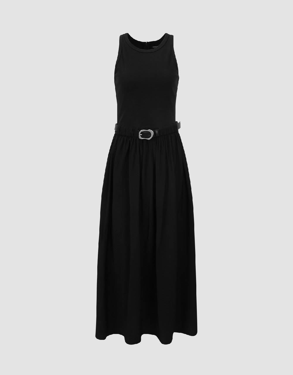 Sleeveless Crew Neck Straight Dress