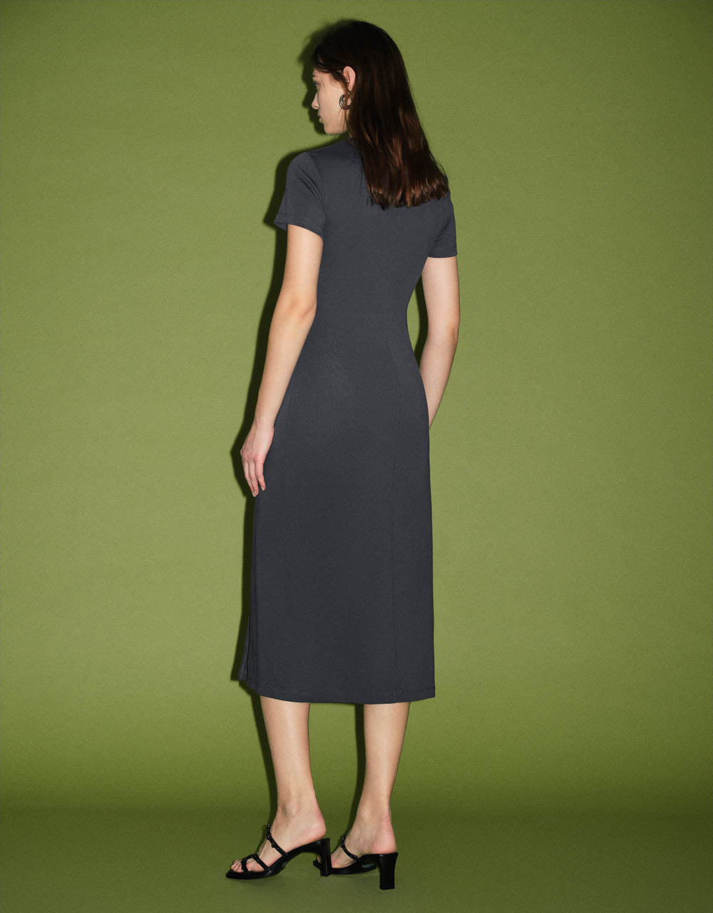 Crew Neck Skinny Knitted Dress