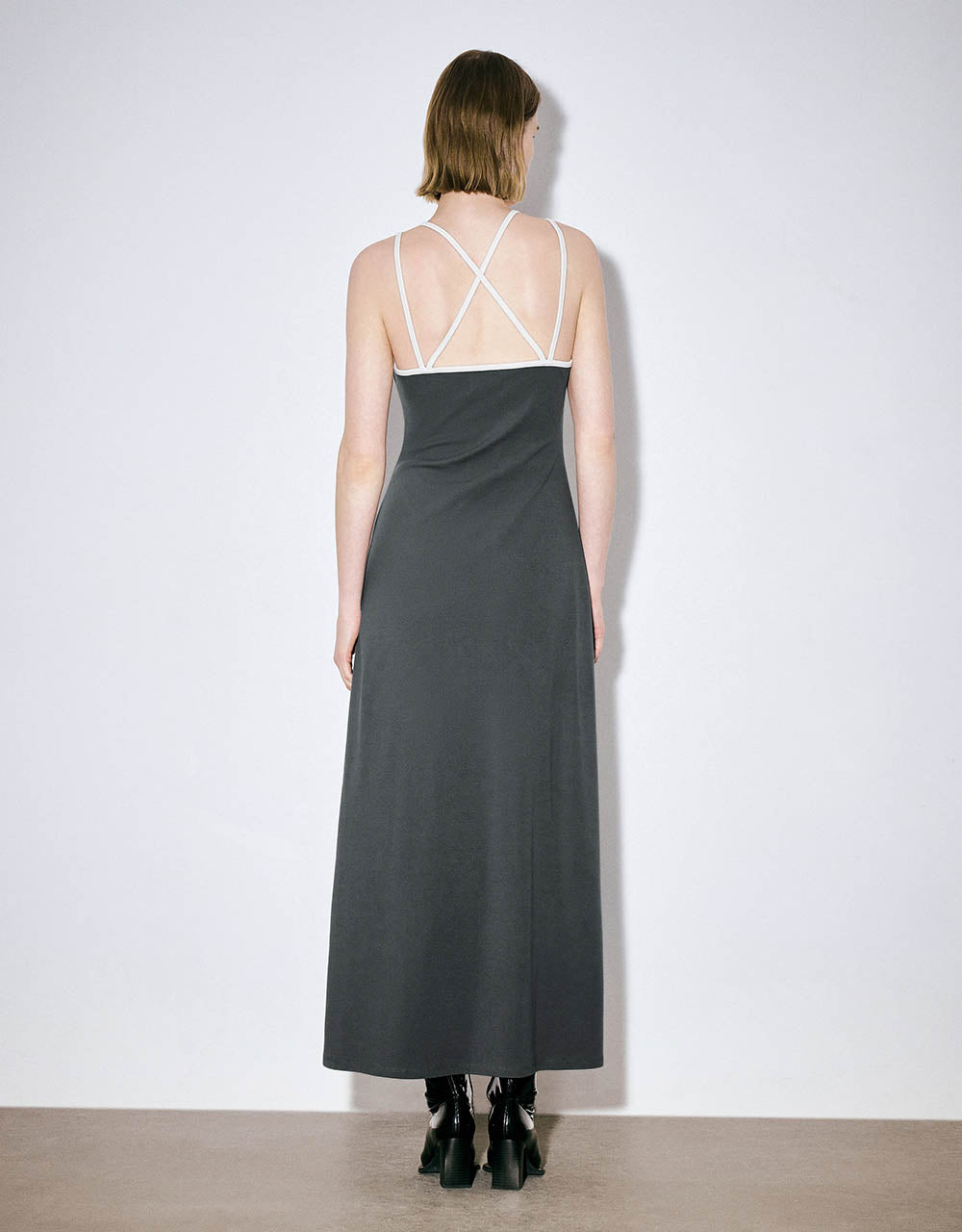 Sleeveless U Neck A-Line Dress