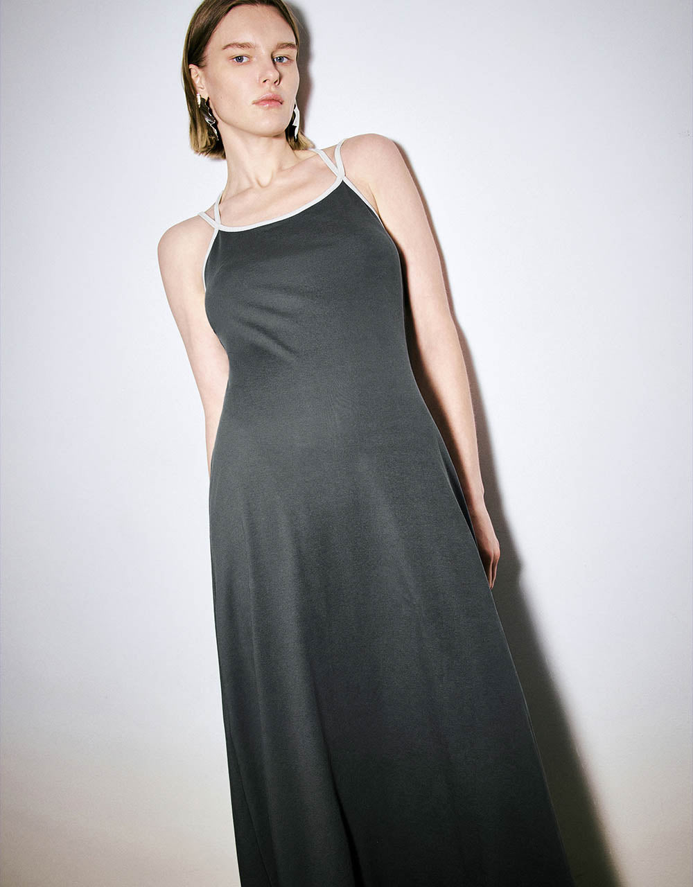 Sleeveless U Neck A-Line Dress