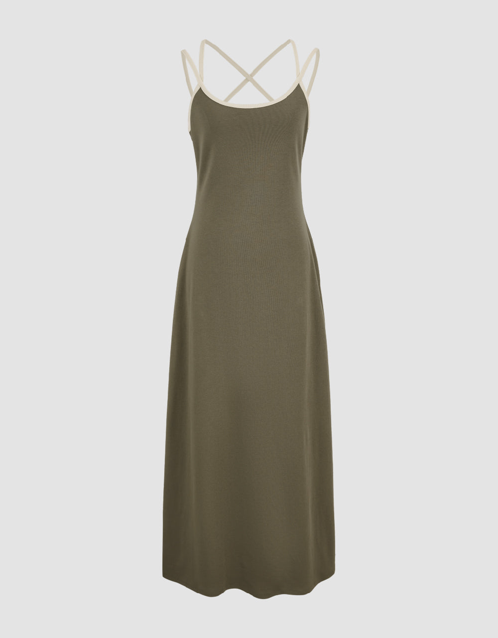 Sleeveless U Neck A-Line Dress