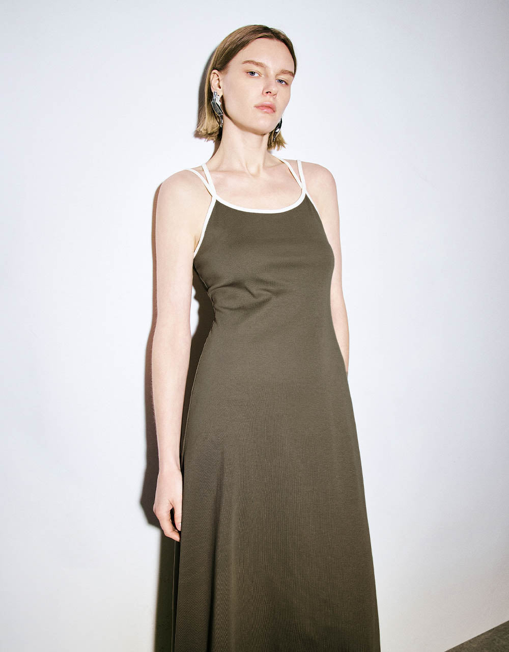 Sleeveless U Neck A-Line Dress