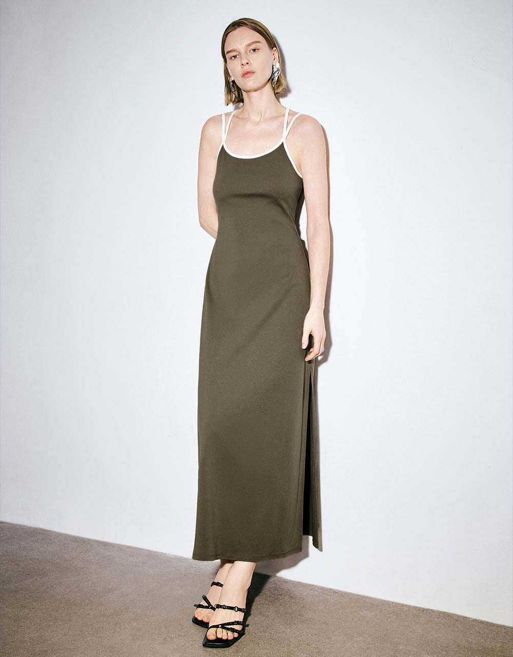 Sleeveless U Neck A-Line Dress