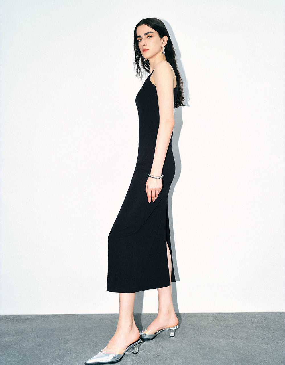 Sleeveless U Neck Knitted Straight Dress