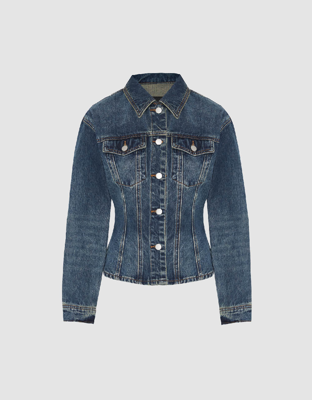 Drop Shoulder Sleeve Denim Jacket