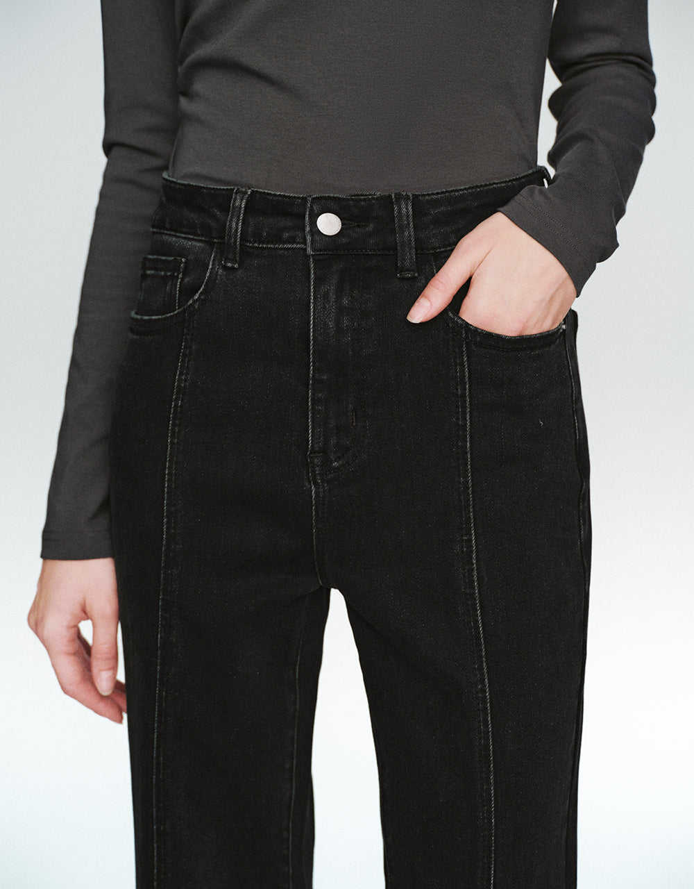 Split Hem Flare Jeans