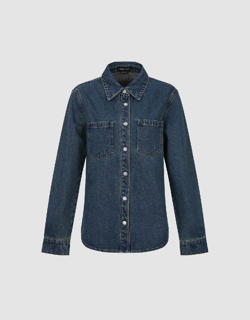 Press Buttoned Denim Shirt