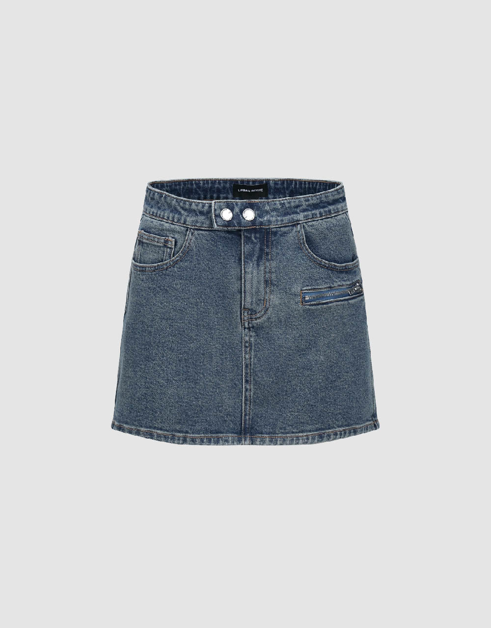 Mini Straight Denim Skirt