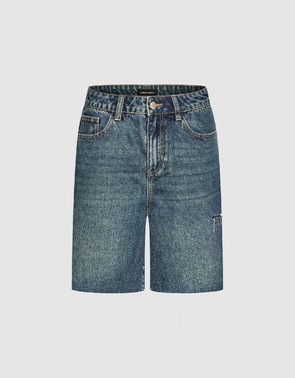 Raw Hem Denim Shorts