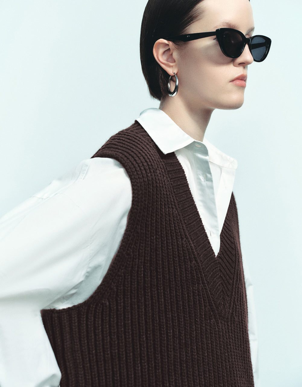 V-Neck Knitted Vest