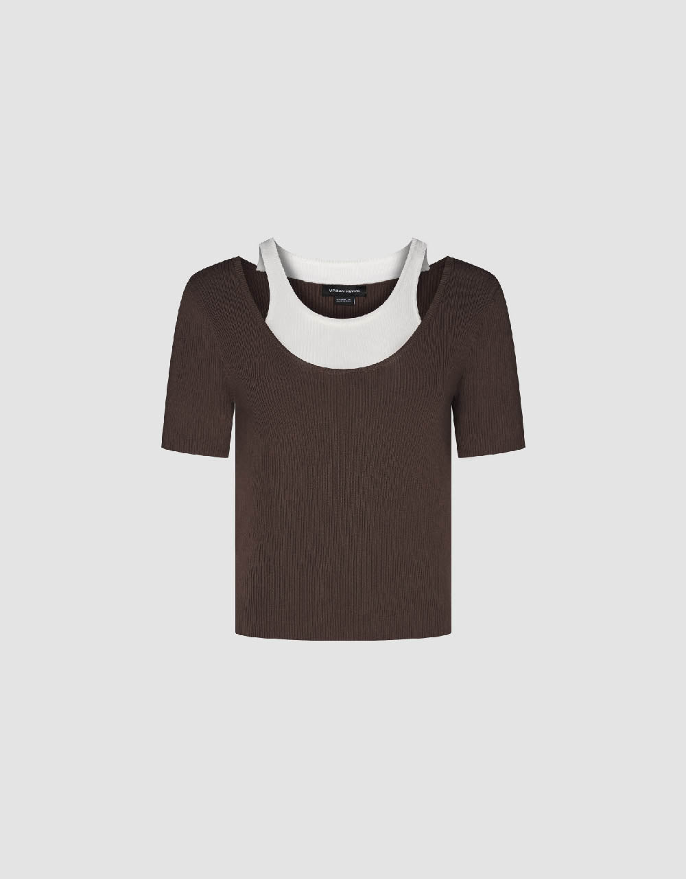 2 In 1 Skinny Knitted T-Shirt