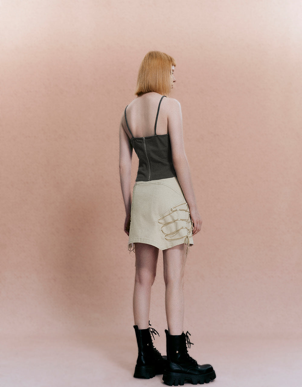 Lace Up V-Neck Cami Top