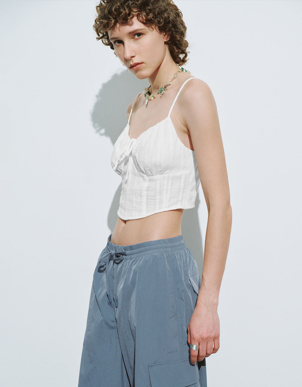 U Neck Cropped Cami Top