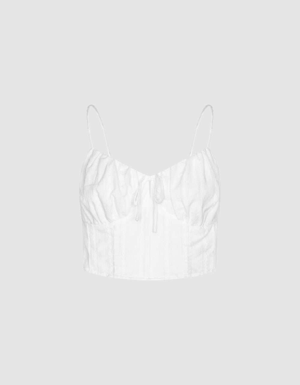 U Neck Cropped Cami Top