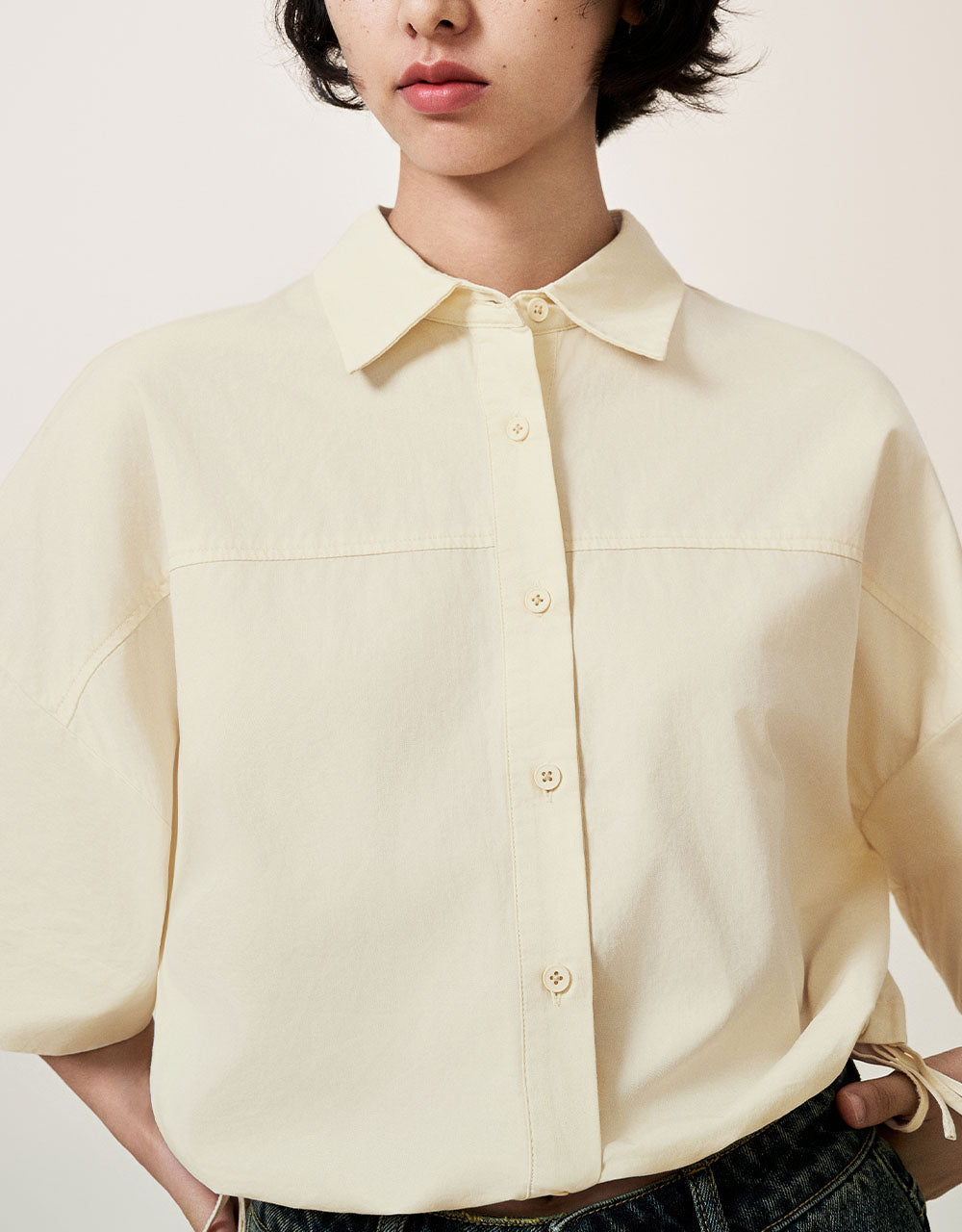 Button Up Straight Shirt