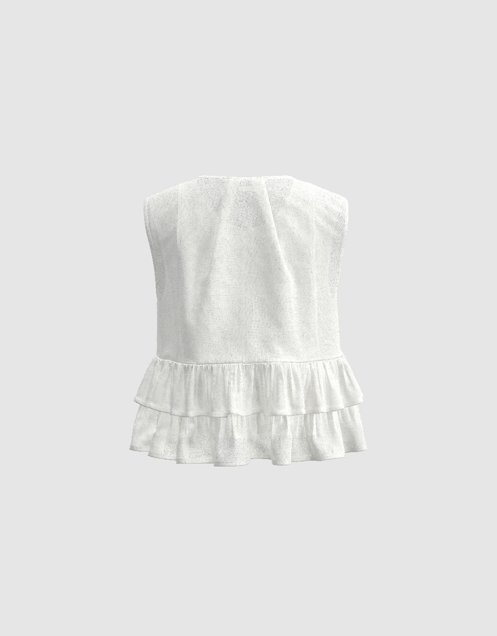 Sleeveless U Neck Blouse