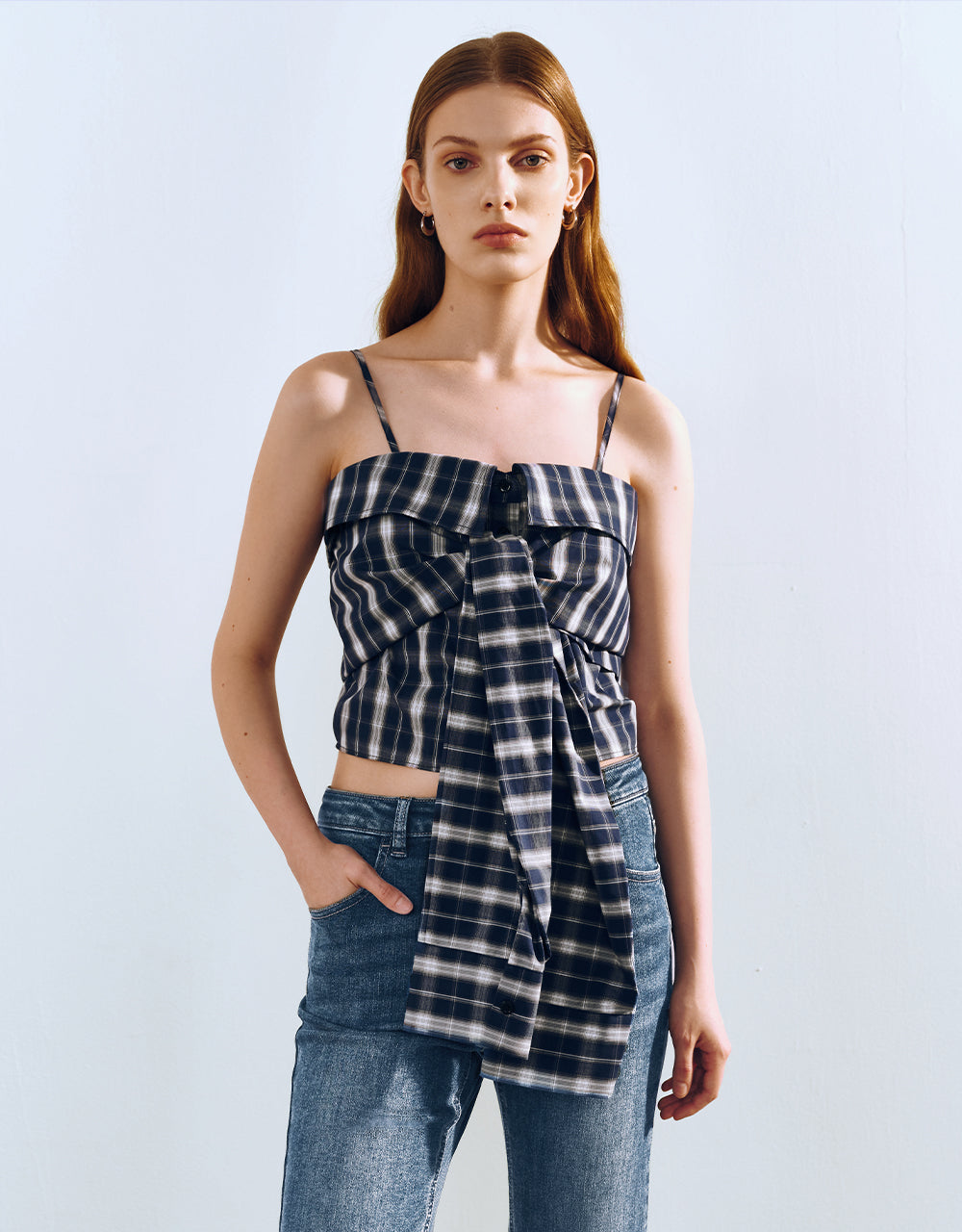 Plaid Cami Top