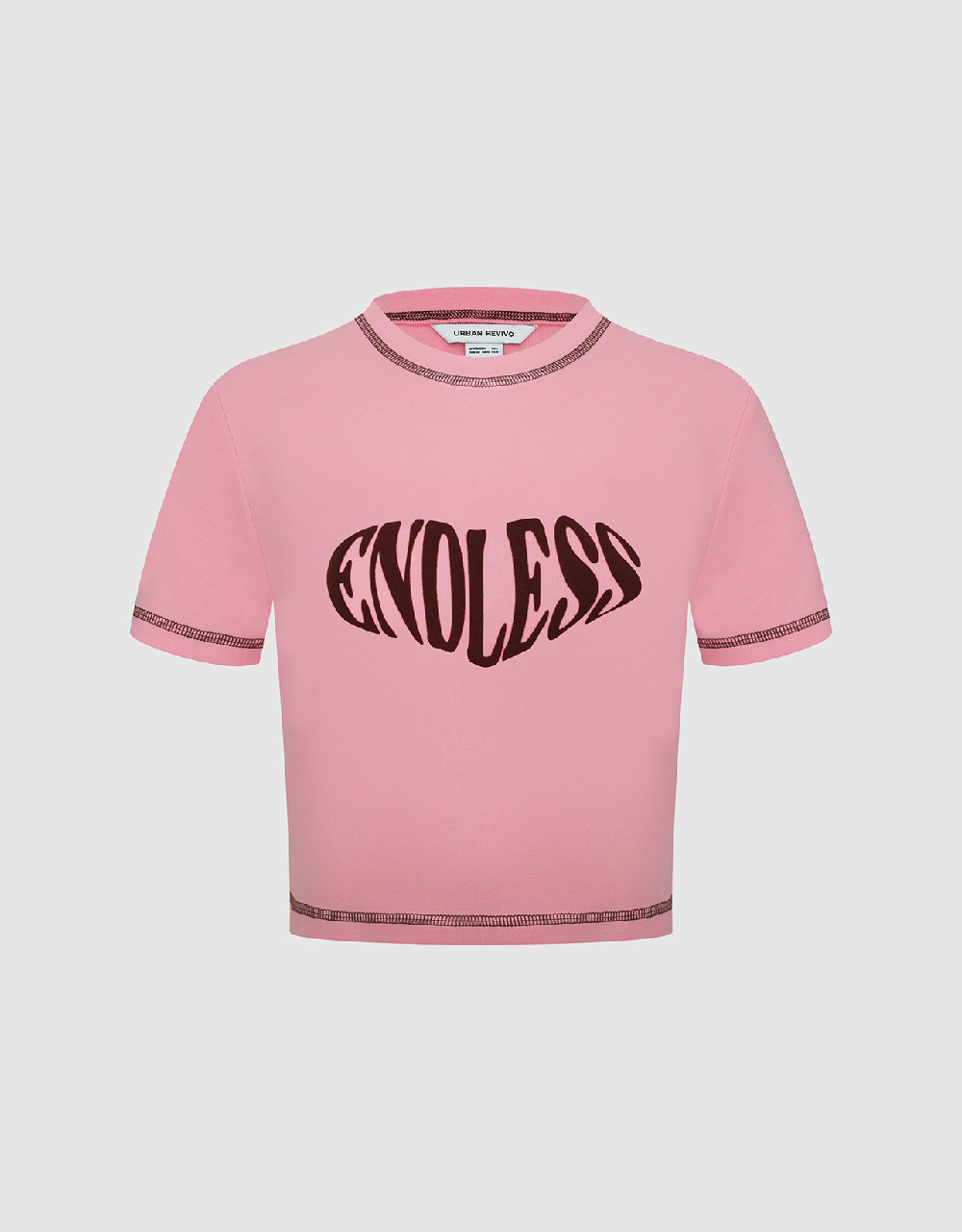 Endless Printed Crew Neck Skinny T-Shirt