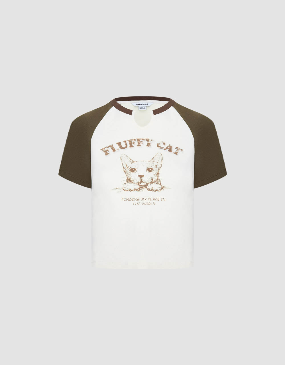 Pet Printed Raglan Sleeve Skinny T-Shirt