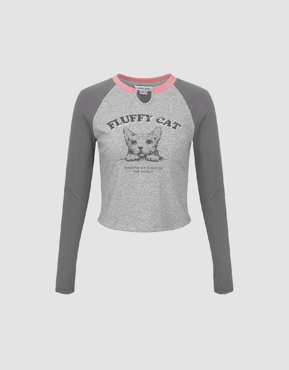 Pet Printed Raglan Sleeve Skinny T-Shirt