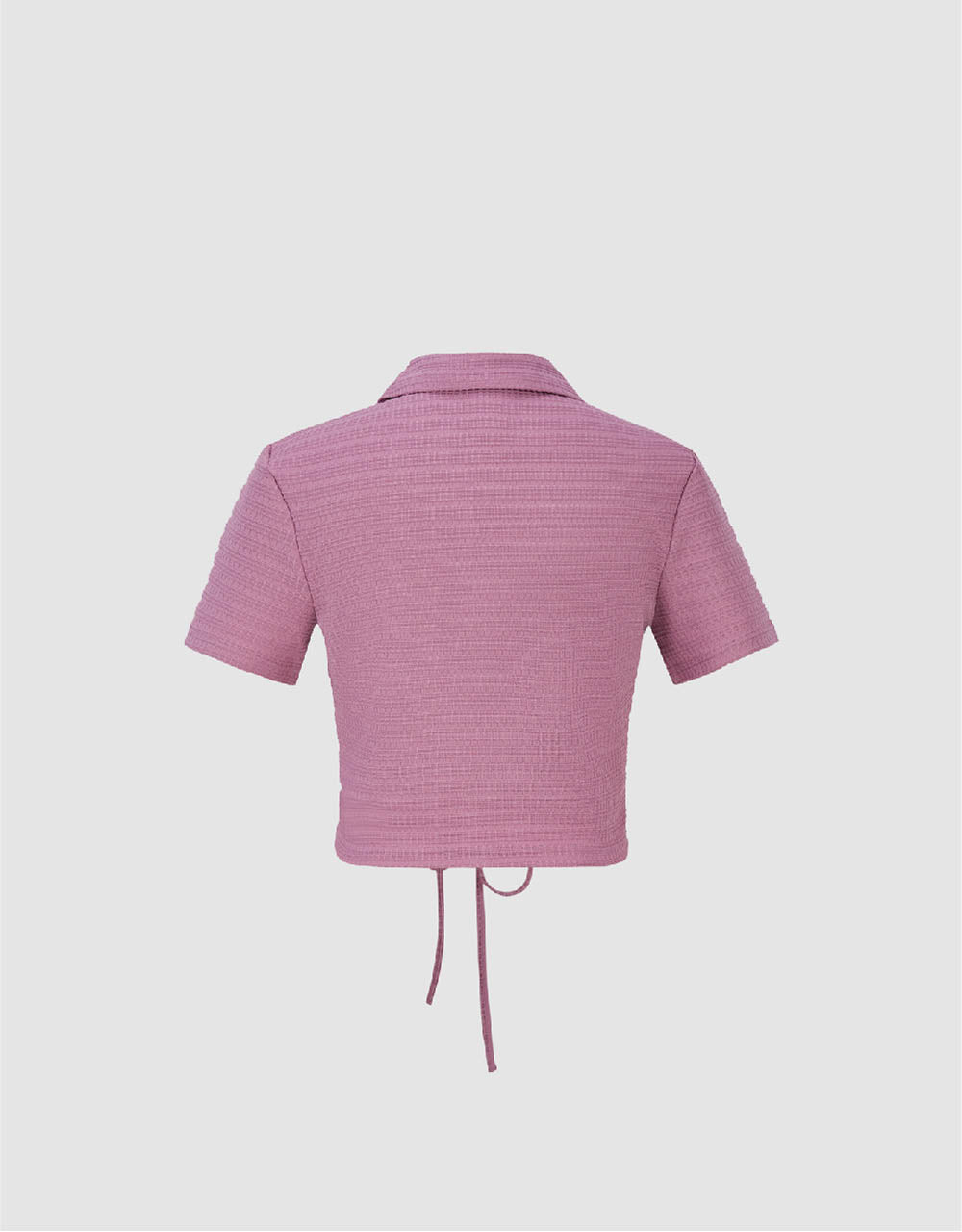 Lace Up Front V-Neck Skinny T-Shirt