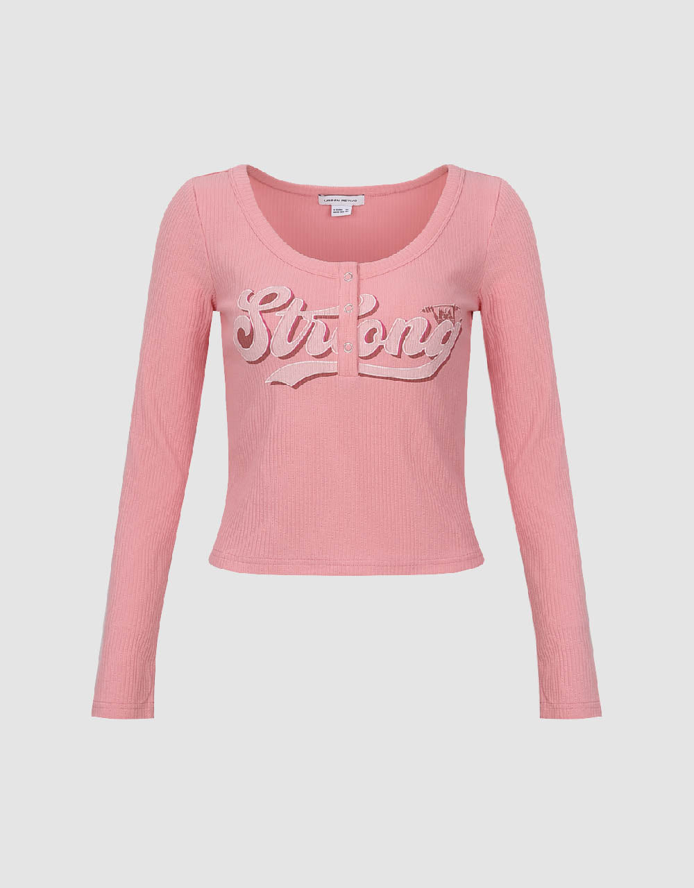 Letter Printed Crew Neck Skinny T-Shirt