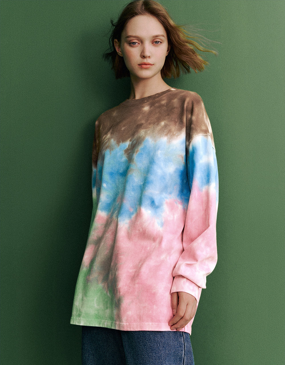 Tie Dye Crew Neck Loose T-Shirt