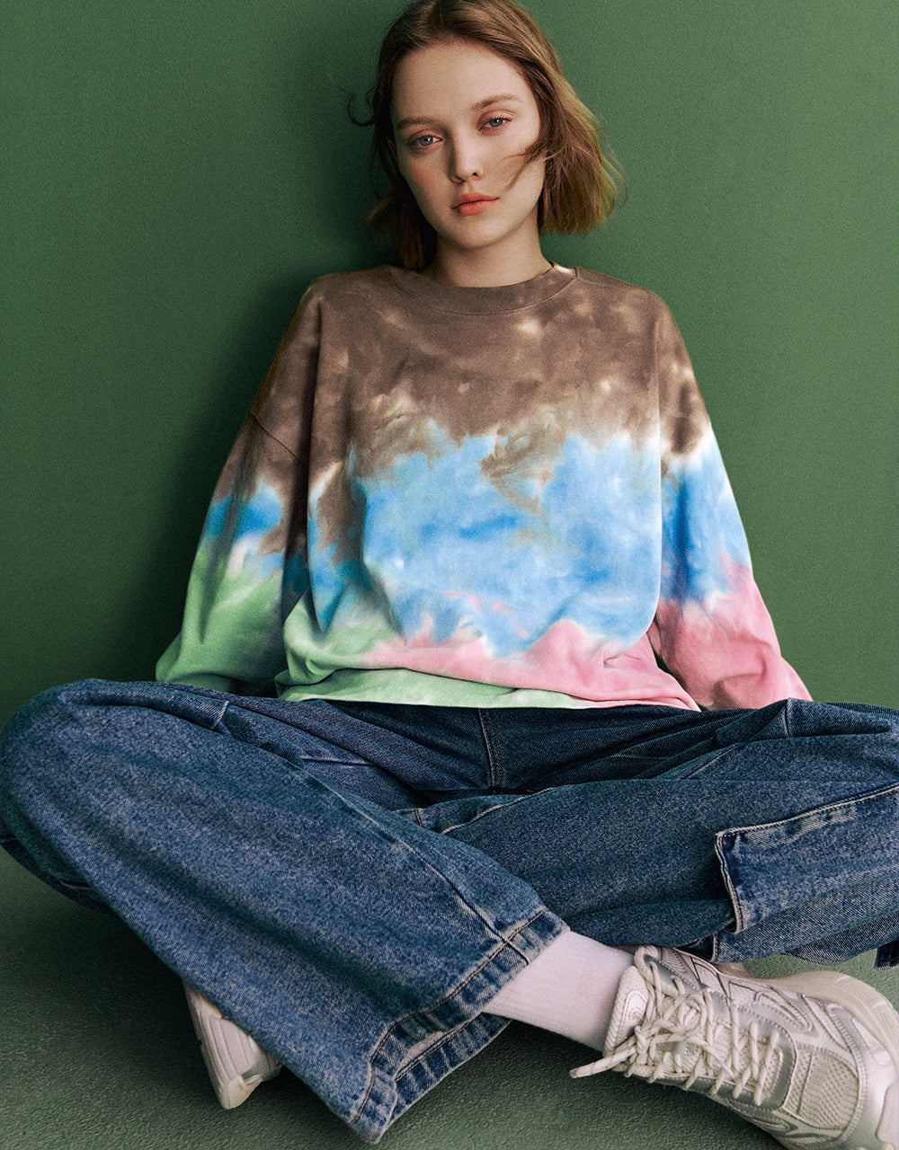 Tie Dye Crew Neck Loose T-Shirt