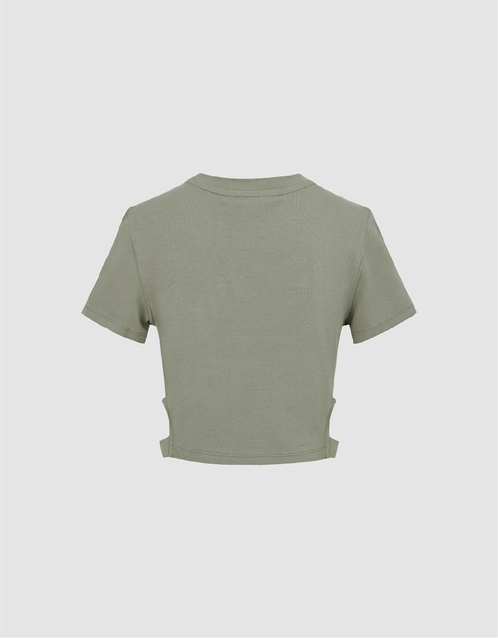 Letter Printed Crew Neck Skinny T-Shirt