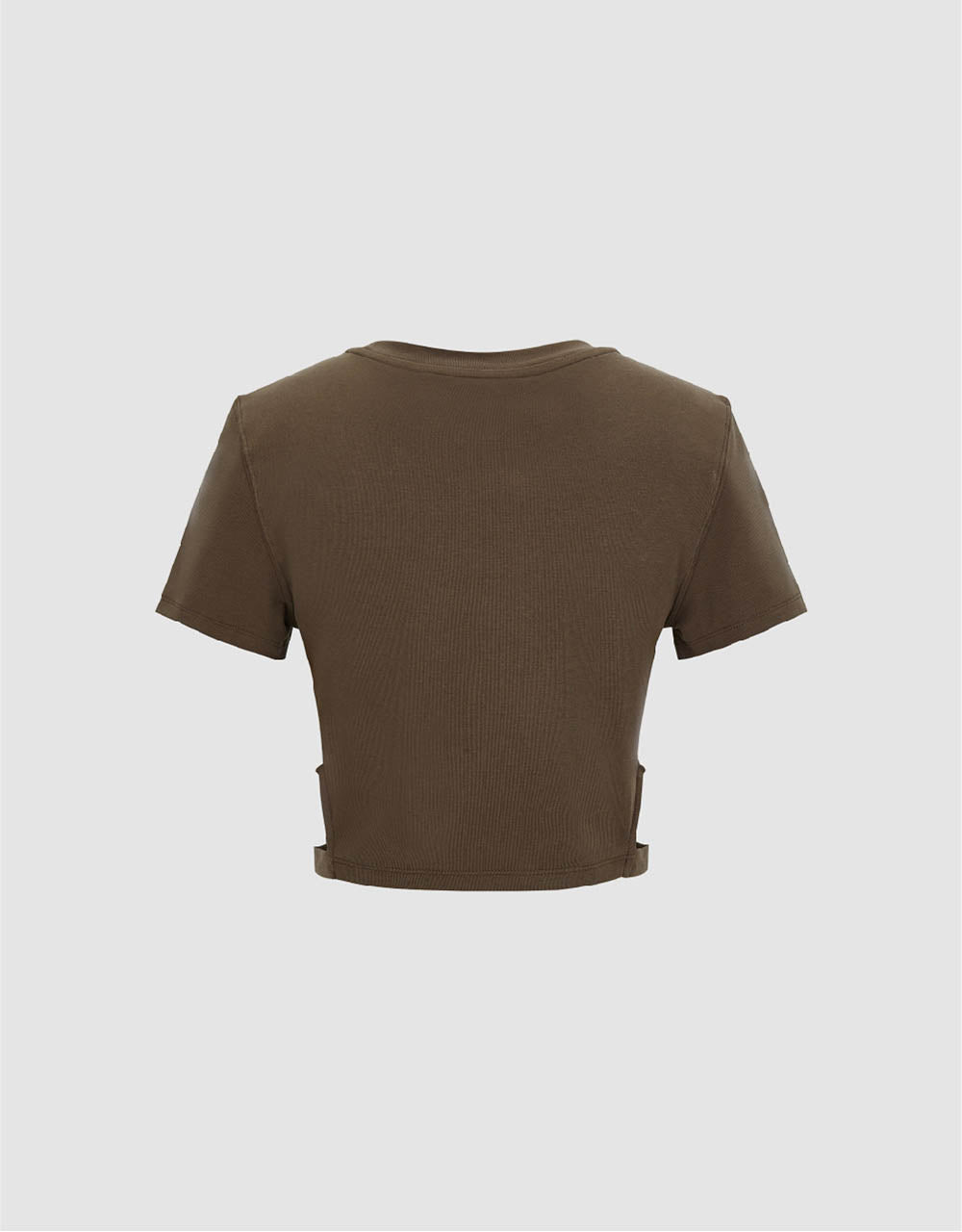 Letter Printed Crew Neck Skinny T-Shirt