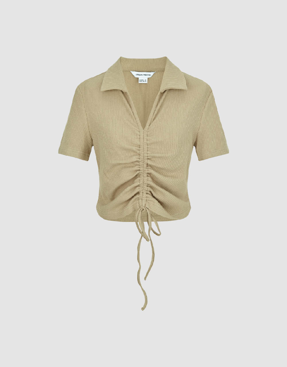 Lace Up Skinny Knitted T-Shirt