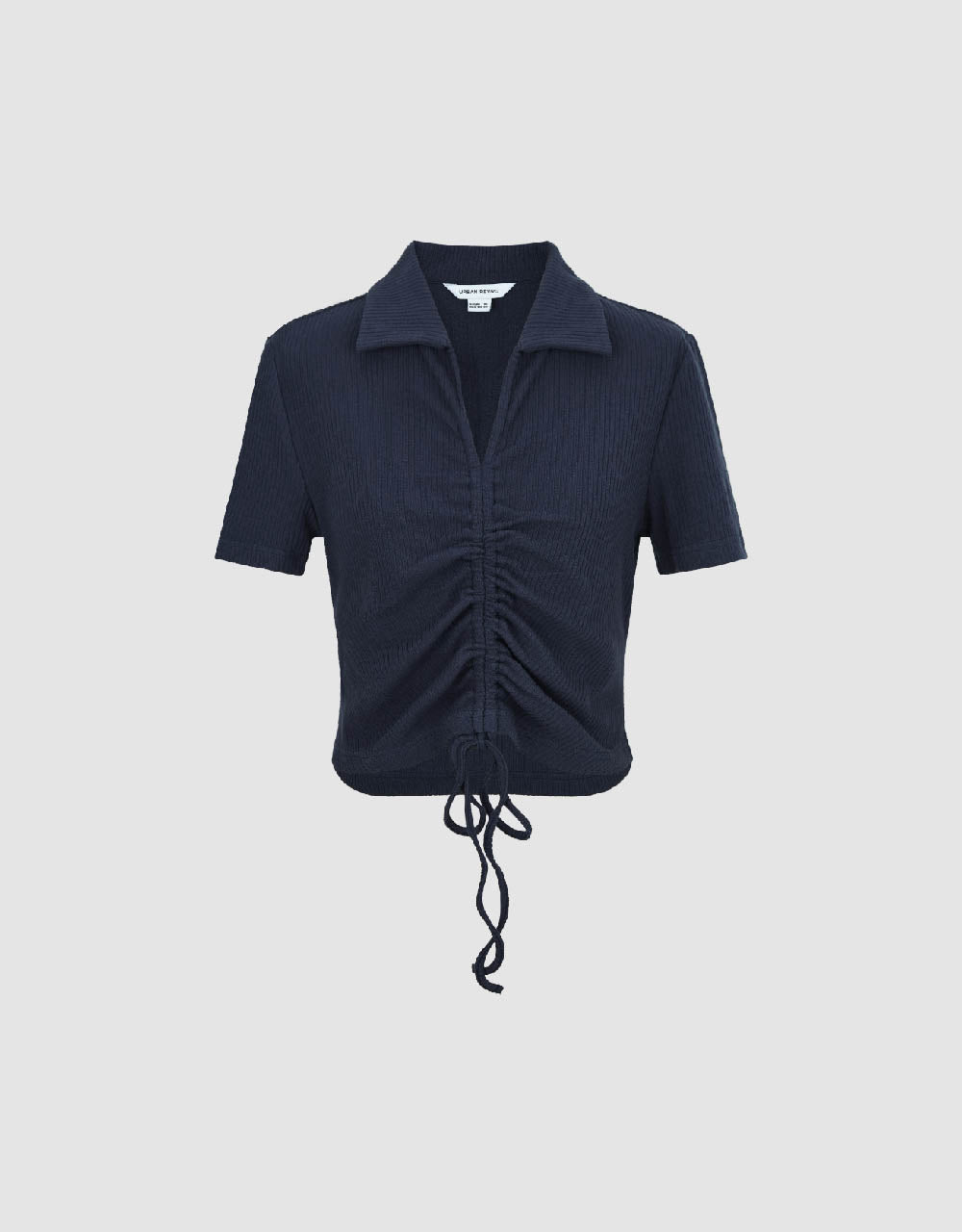 Lace Up Skinny Knitted T-Shirt