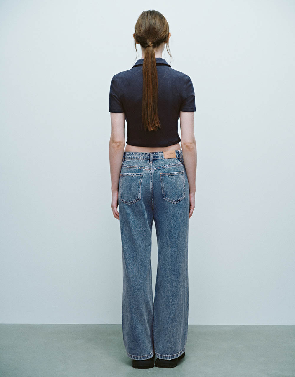 Lace Up Skinny Knitted T-Shirt