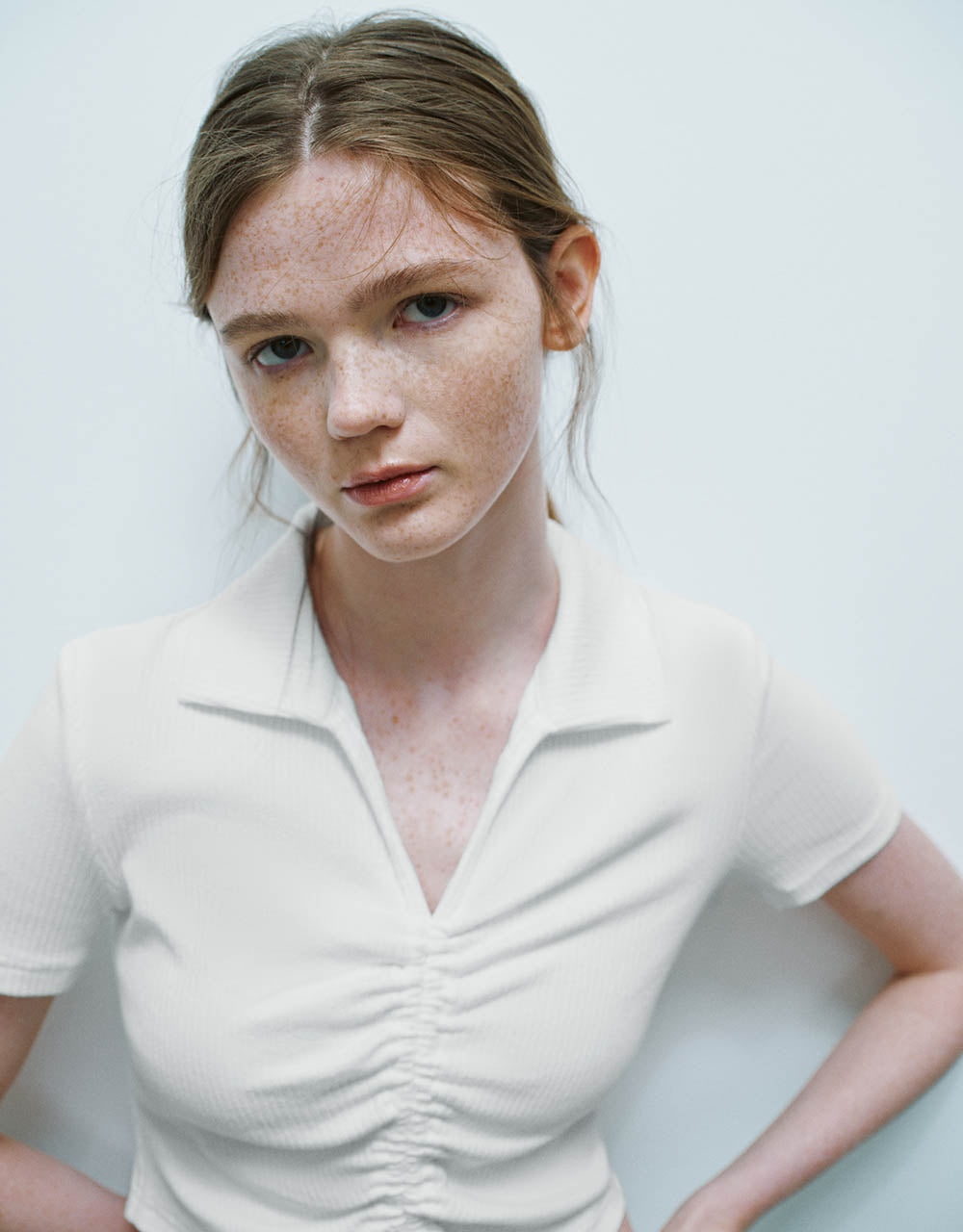 Lace Up Skinny Knitted T-Shirt