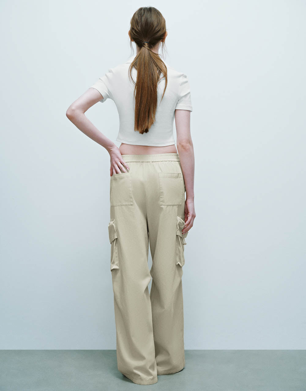 Lace Up Skinny Knitted T-Shirt