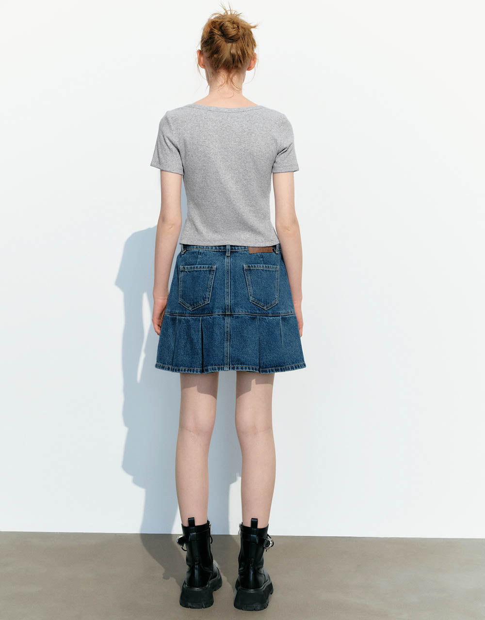 Letter Printed Crew Neck Skinny T-Shirt